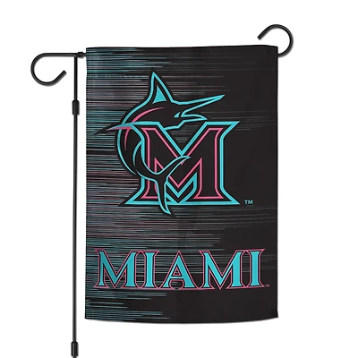 Drapeau de jardin double face WinCraft Miami Marlins 12" x 18"