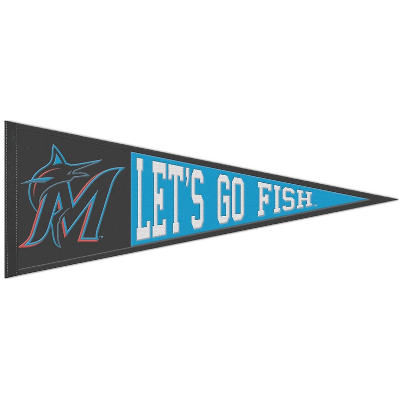 Fanion à slogan WinCraft Miami Marlins 13" x 32"