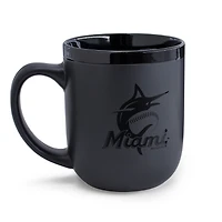 Mug en céramique noire ton sur ton WinCraft Miami Marlins de 50 cl