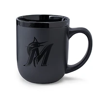 Tasse WinCraft Miami Marlins 48 cl en céramique noire ton sur ton