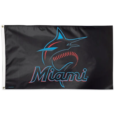 WinCraft Miami Marlins 3' x 5' Drapeau unilatéral avec logo