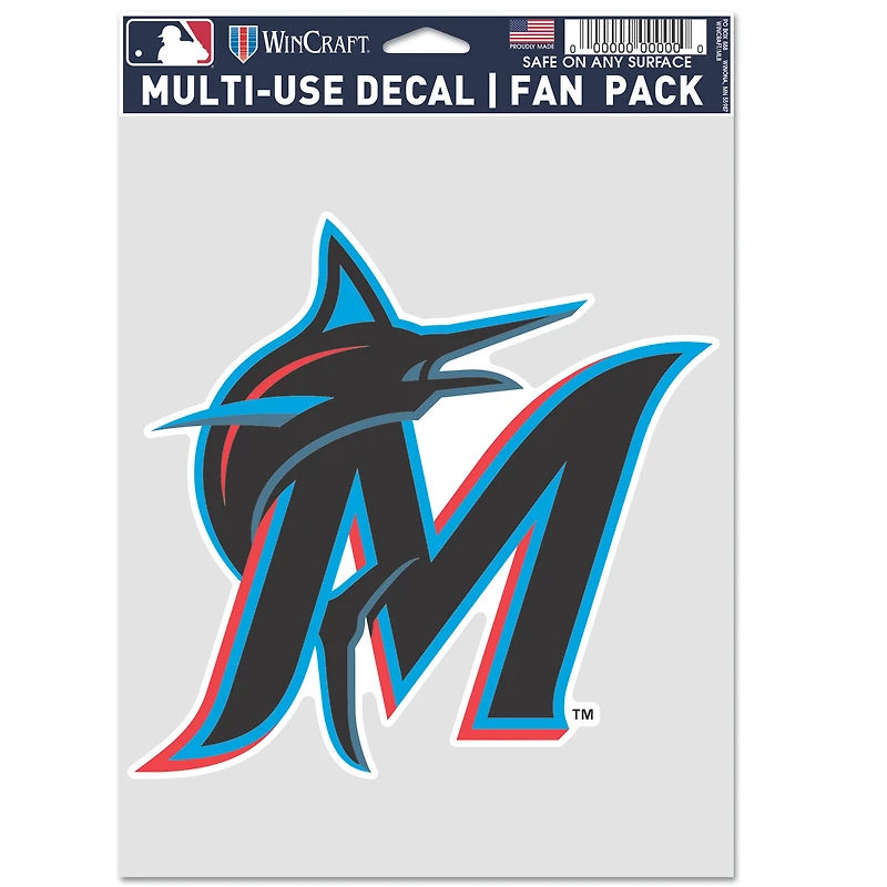 WinCraft Miami Marlins 7.75" x 5.75" Multi-Use Team Decal