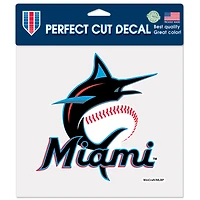 WinCraft Miami Marlins Autocollant de voiture couleur 8" x 8"