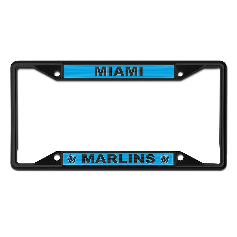 Cadre de plaque d'immatriculation WinCraft Miami Marlins couleur chrome