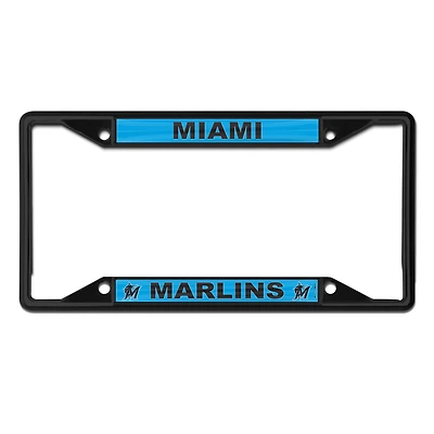 Cadre de plaque d'immatriculation WinCraft Miami Marlins couleur chrome