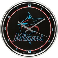 Horloge murale chromée WinCraft Miami Marlins