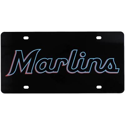 WinCraft Miami Marlins Crystal Mirror License Plate