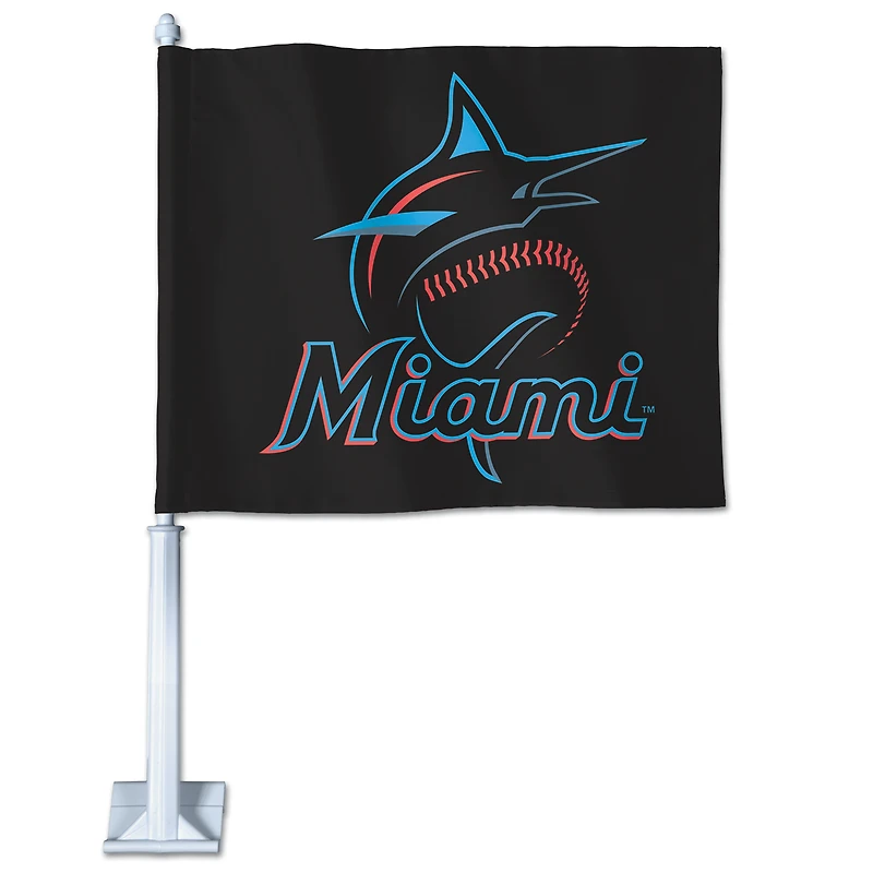 Drapeau de voiture double face WinCraft Miami Marlins
