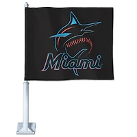 Drapeau de voiture double face WinCraft Miami Marlins