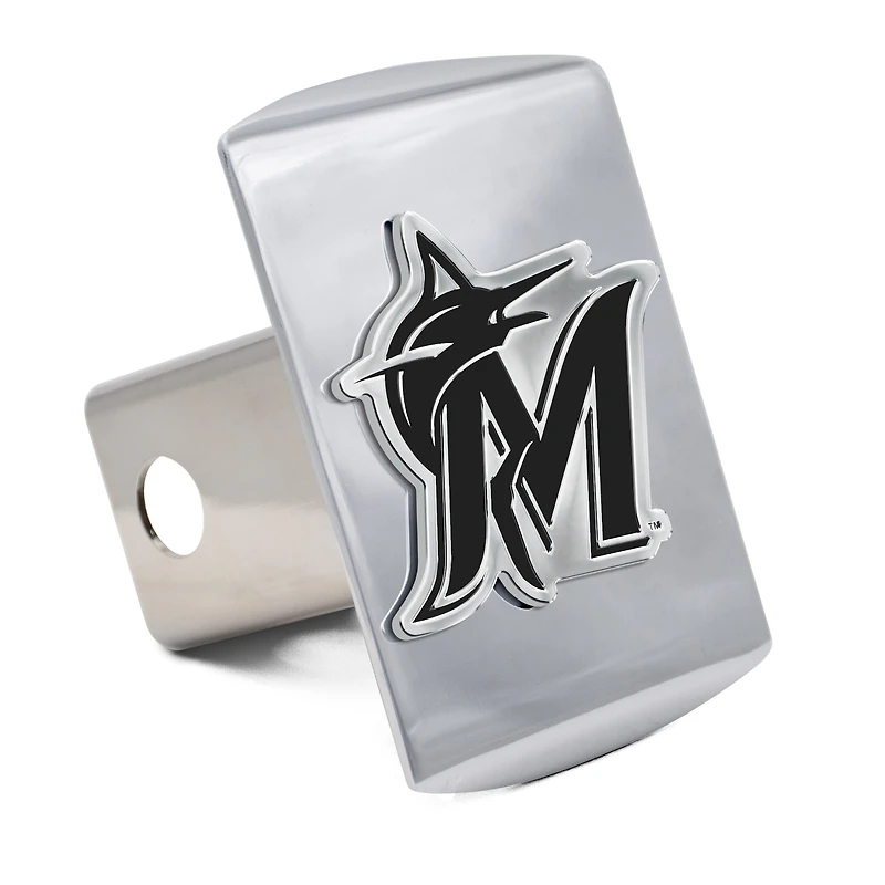 Housse d'attelage en métal chromé haut de gamme WinCraft Miami Marlins