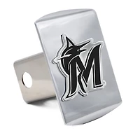 Housse d'attelage en métal chromé haut de gamme WinCraft Miami Marlins