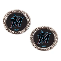 WinCraft Miami Marlins Round Team Post Earring