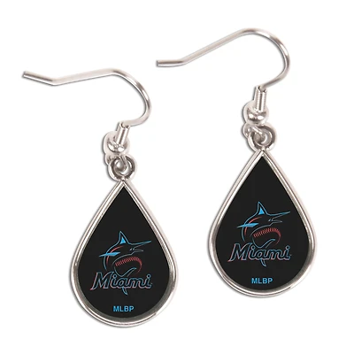 Boucles d'oreilles pendantes WinCraft Miami Marlins en forme de larme