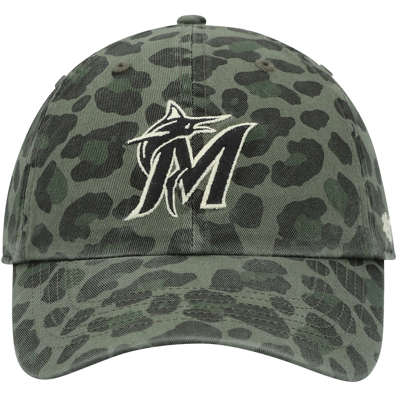 Women's '47 Green Miami Marlins Bagheera Clean Up Adjustable Hat