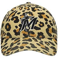 Women's '47 Miami Marlins Tan Bagheera Cheetah Clean Up Adjustable Hat