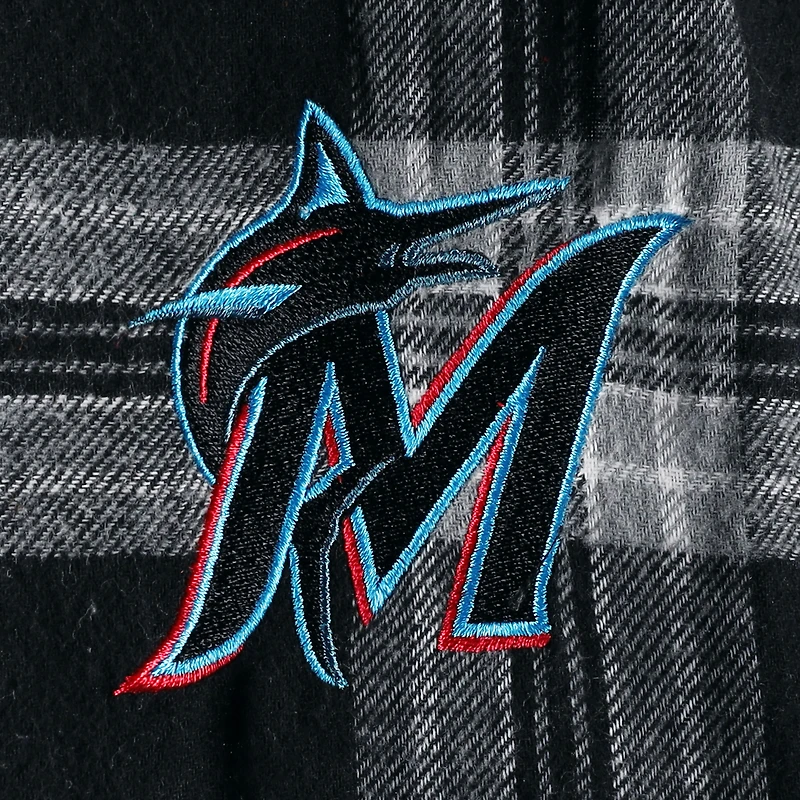 Women's Concepts Sport Black/Gray Miami Marlins Badge T-Shirt & Pajama Pants Sleep Set