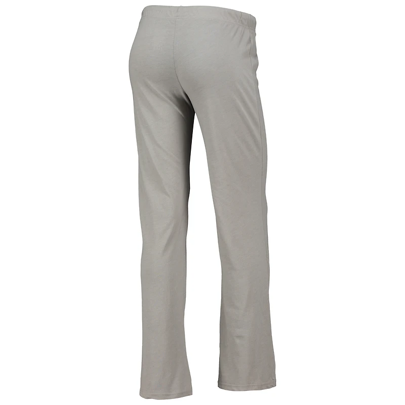 Ensemble de nuit Concepts Sport gris/noir Miami Marlins pour femme : débardeur et pantalon Meter Muscle.