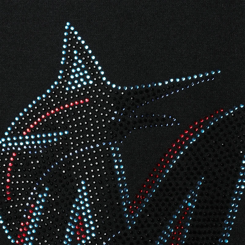 Women's DKNY Sport Black Miami Marlins Carrie Pullover Sweatshirt