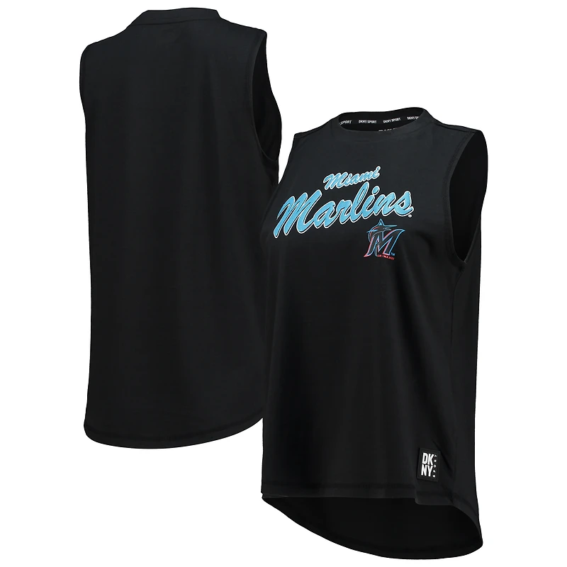 Débardeur DKNY Sport Miami Marlins Marcie pour femme, noir