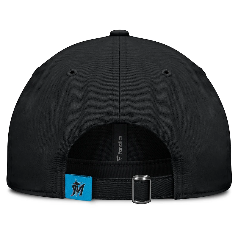 Women's Fanatics Black Miami Marlins Fly Out Adjustable Hat