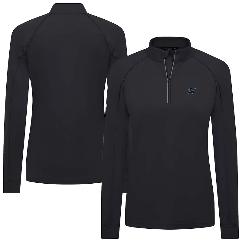 Haut à glissière quart de tour Kinetic Insignia 2.0 noir pour femme Levelwear des Miami Marlins