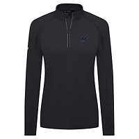 Women's Levelwear Black Miami Marlins Kinetic Insignia 2.0 Raglan Quarter-Zip Top