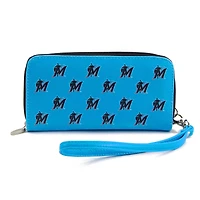 Portefeuille zippé Miami Marlins pour femme