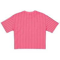 Women's New Era Pink Miami Marlins 2025 City Connect Pinstripe T-Shirt