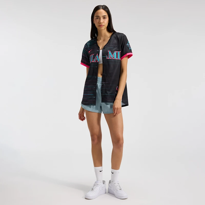 Women's Nike Black Miami Marlins 2025 City Connect Limited Jersey