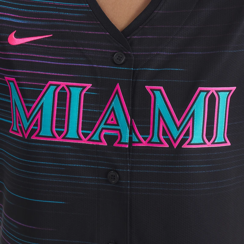 Women's Nike Black Miami Marlins 2025 City Connect Limited Jersey