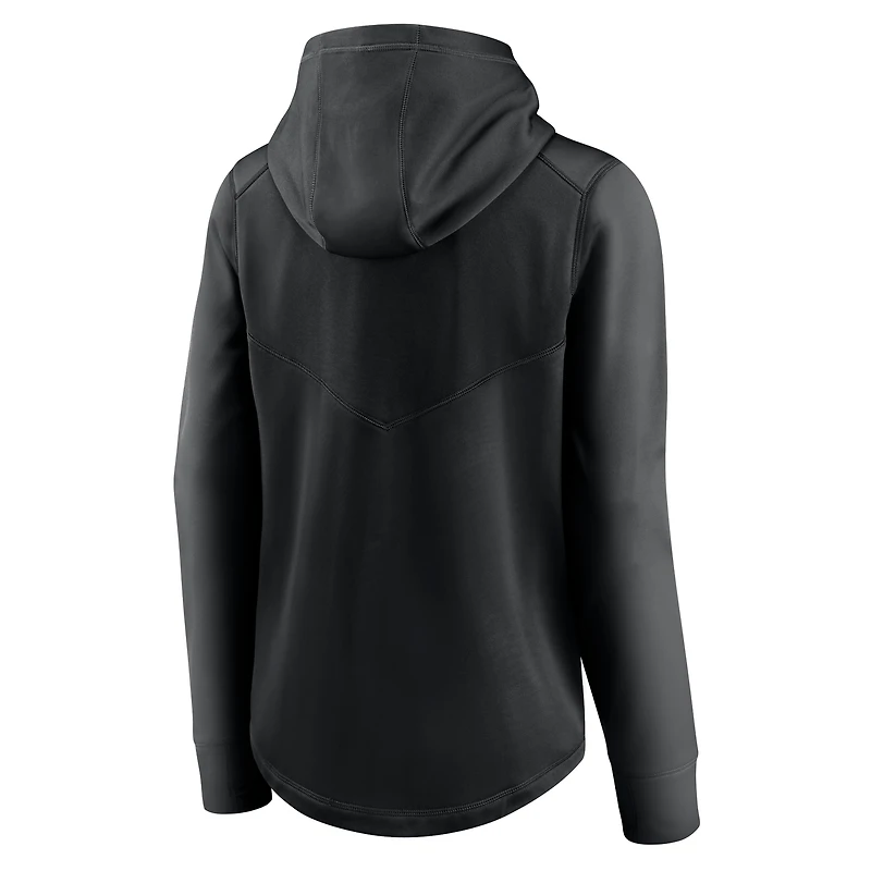 Sweat à capuche zippé Nike Miami Marlins Authentic Collection Baseball Performance pour femme, noir