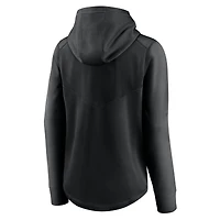 Sweat à capuche zippé Nike Miami Marlins Authentic Collection Baseball Performance pour femme, noir