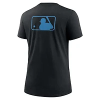 Women's Nike Black Miami Marlins Authentic Collection Early Work Tri-Blend T-Shirt