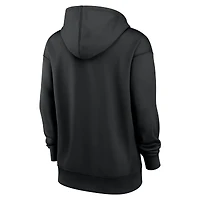 Women's Nike Black Miami Marlins Authentic Collection Therma Hoodie