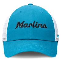 Casquette trucker ajustable Nike bleue et blanche Miami Marlins Club pour femme