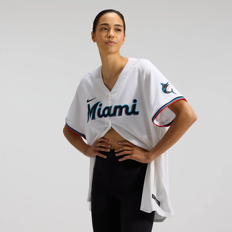 Women's Nike Sandy Alcantara White Miami Marlins Home Limited Player Jersey