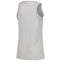 Women's Soft as a Grape Gray Miami Marlins Gauze High Neck Tank Top