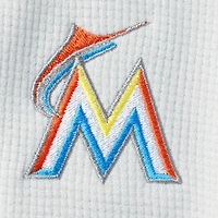 Women's Vineyard Vines Gray Miami Marlins Performance Grid Half-Zip Pullover Top