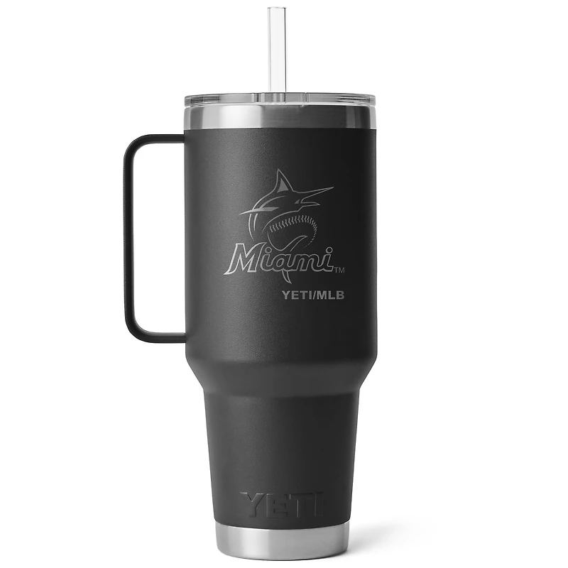 YETI Miami Marlins 42oz. Rambler Straw Mug