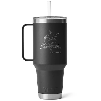 YETI Miami Marlins 42oz. Rambler Straw Mug