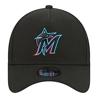 Youth New Era Black Miami Marlins 9FORTY A-Frame Adjustable Hat