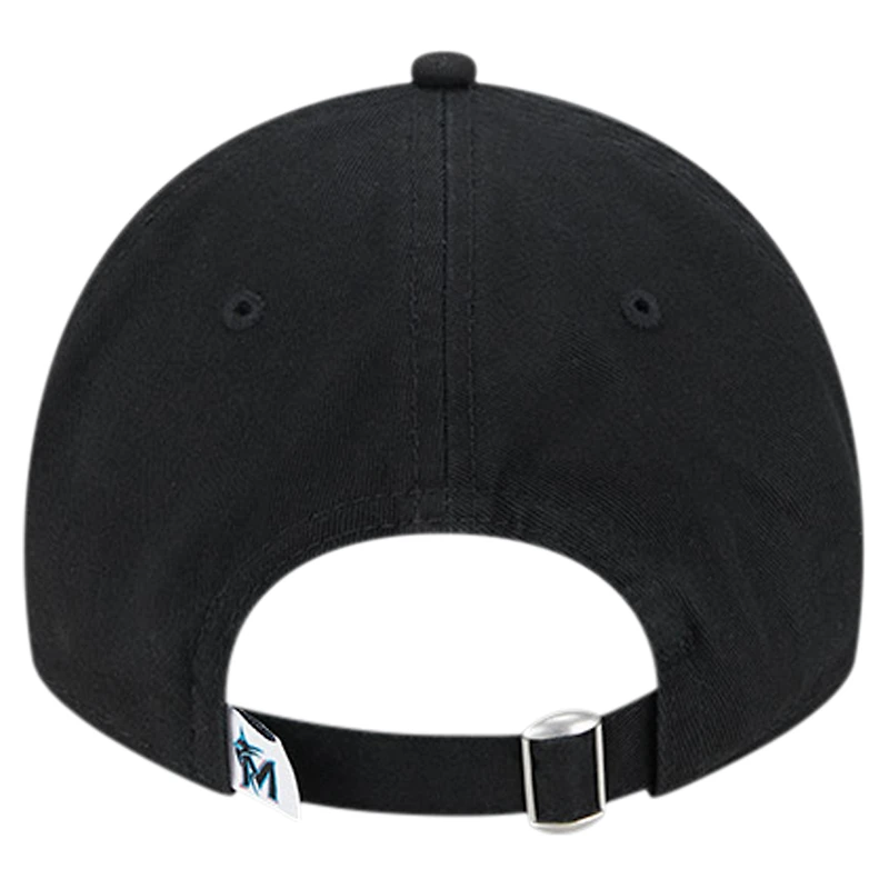 Casquette réglable 9TWENTY noire Miami Marlins Team Color pour jeune New Era