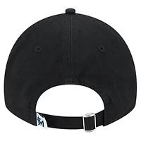 Casquette réglable 9TWENTY noire Miami Marlins Team Color pour jeune New Era