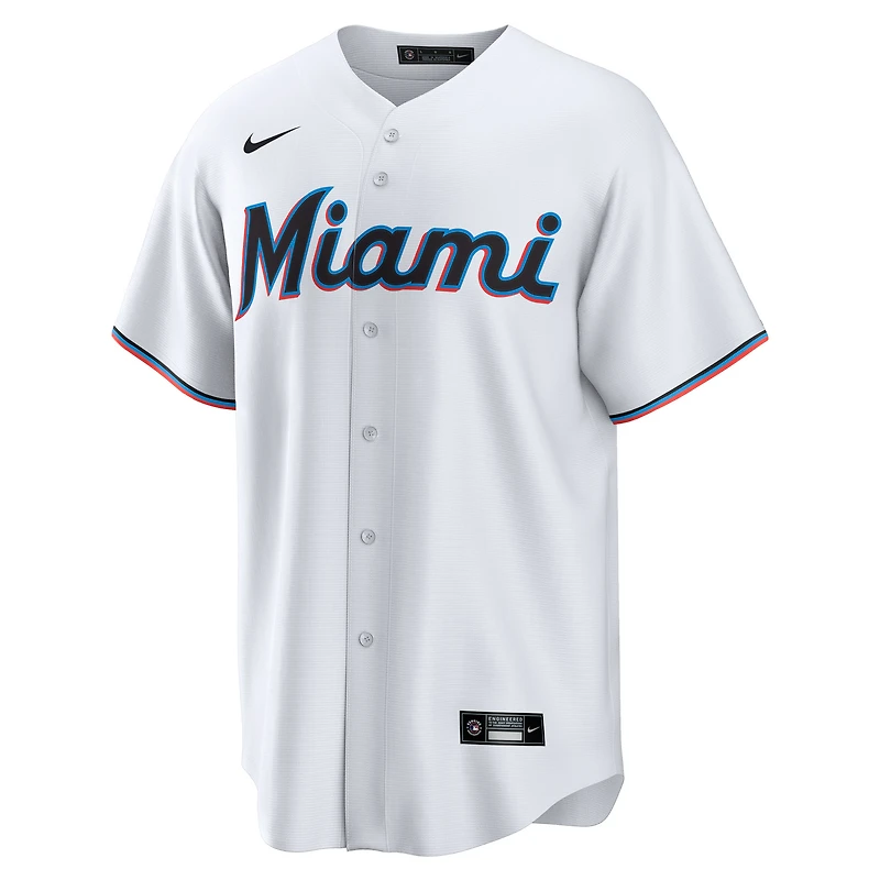 Youth Nike Kyle Stowers White Miami Marlins Home Replica Jersey