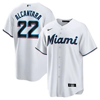 Maillot Nike Sandy Alcantara blanc pour jeunes des Marlins de Miami à domicile