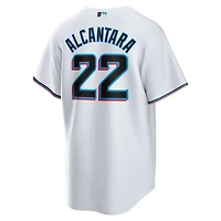 Maillot Nike Sandy Alcantara blanc pour jeunes des Marlins de Miami à domicile