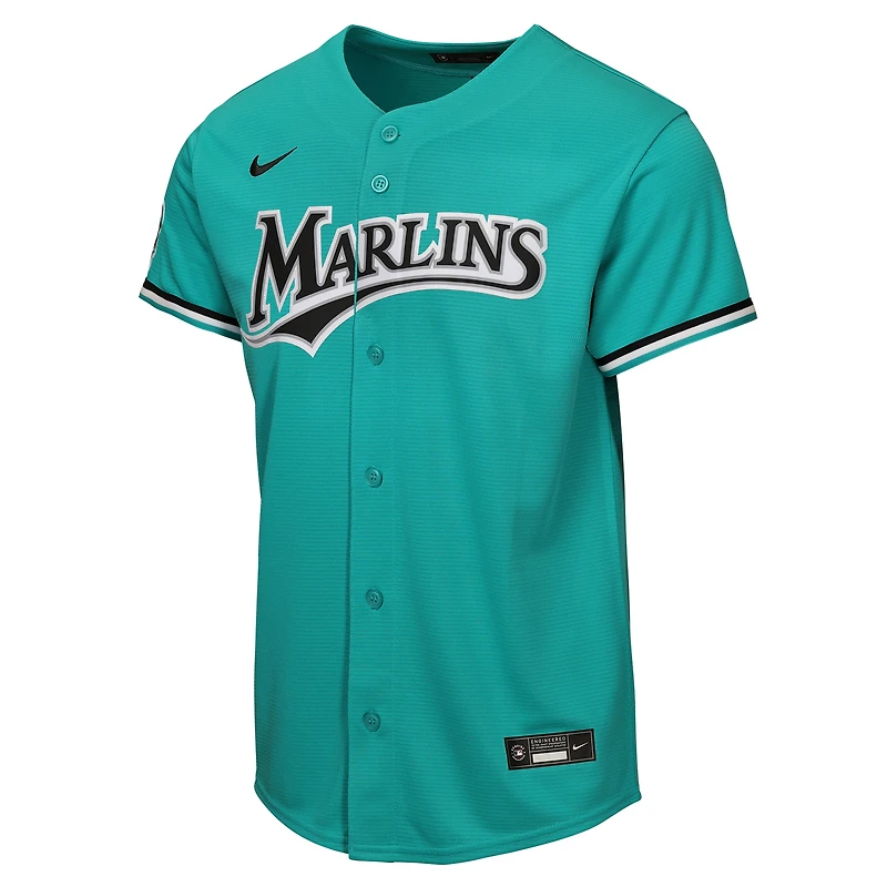 Youth Nike Teal Miami Marlins Alternate Stadium Jersey