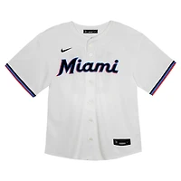 Maillot de match à domicile blanc Nike pour jeunes des Miami Marlins