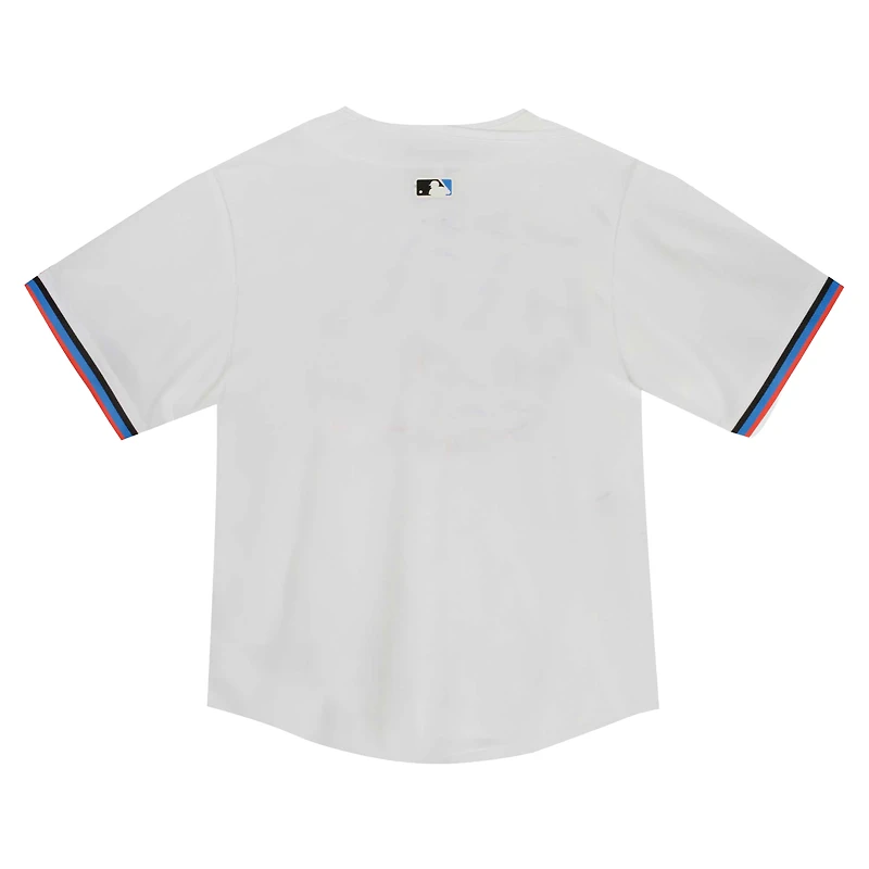 Maillot de match à domicile blanc Nike pour jeunes des Miami Marlins