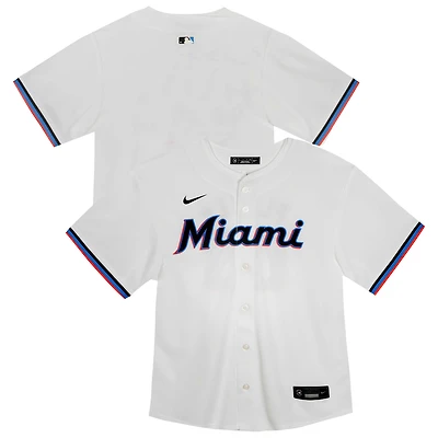 Maillot de match à domicile blanc Nike pour jeunes des Miami Marlins